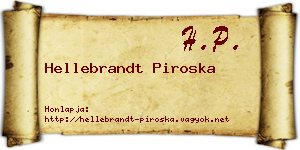 Hellebrandt Piroska névjegykártya