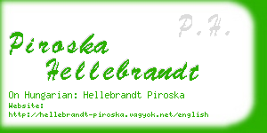 piroska hellebrandt business card